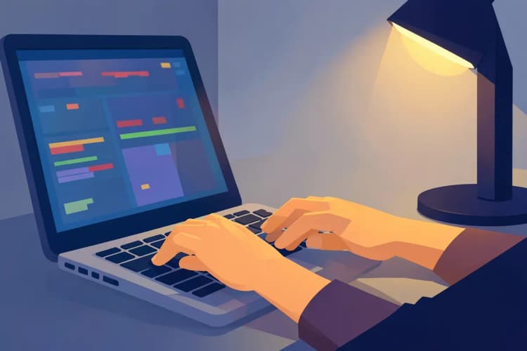 Um profissional de marketing digital analisando métricas de tráfego em um computador.