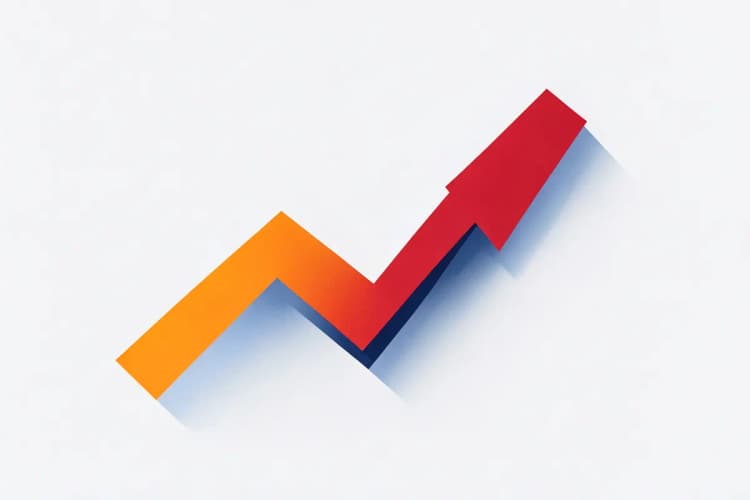 Um gráfico de linha descendente, com uma seta vermelha apontando para baixo, simbolizando queda. Ao fundo, um fundo desfocado de um ambiente de negócios.