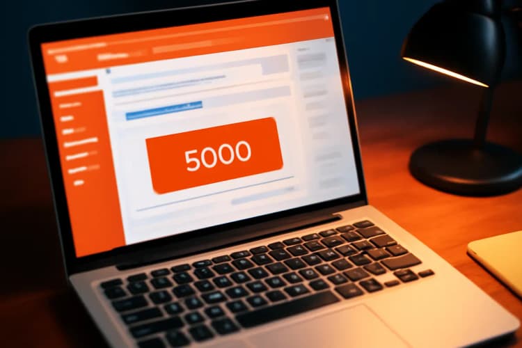 Tela de computador mostrando o painel de controle de anúncios da Shopee com o valor de R$ 50,00 em destaque para impulsionamento de produto