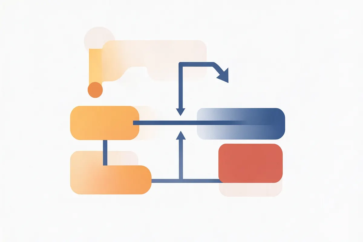 Diagrama simples mostrando um fluxo de perguntas e respostas de um quiz, com setas indicando o caminho.