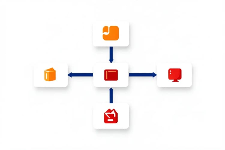 Um diagrama de fluxo simples mostrando a entrada de dados, processamento e saída de informações em um sistema de computador.